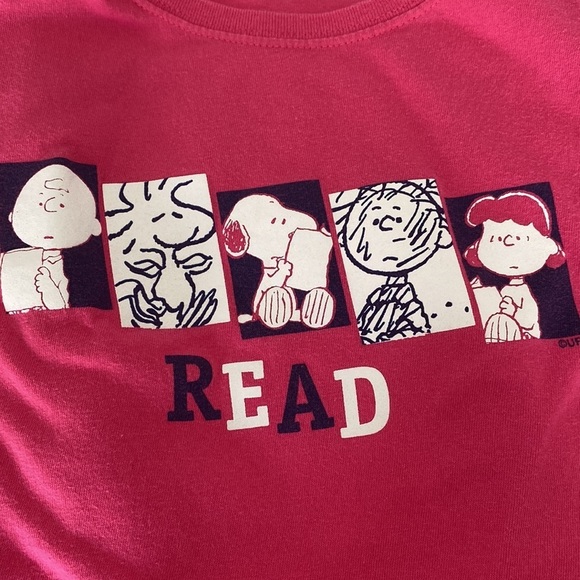 Peanuts Collection Read Pink Tee Shirt Size M - Picture 6 of 11